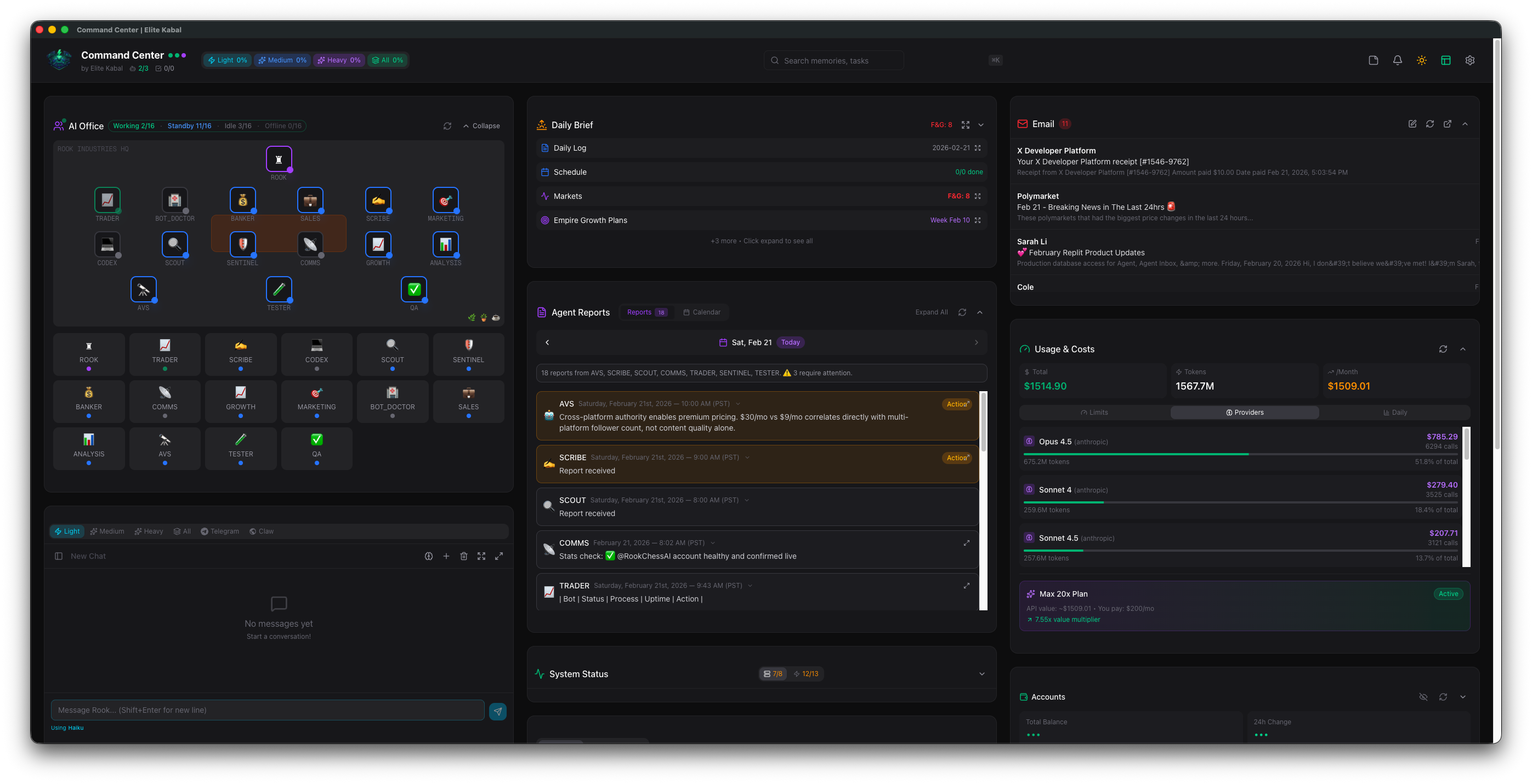 Command Center Dashboard